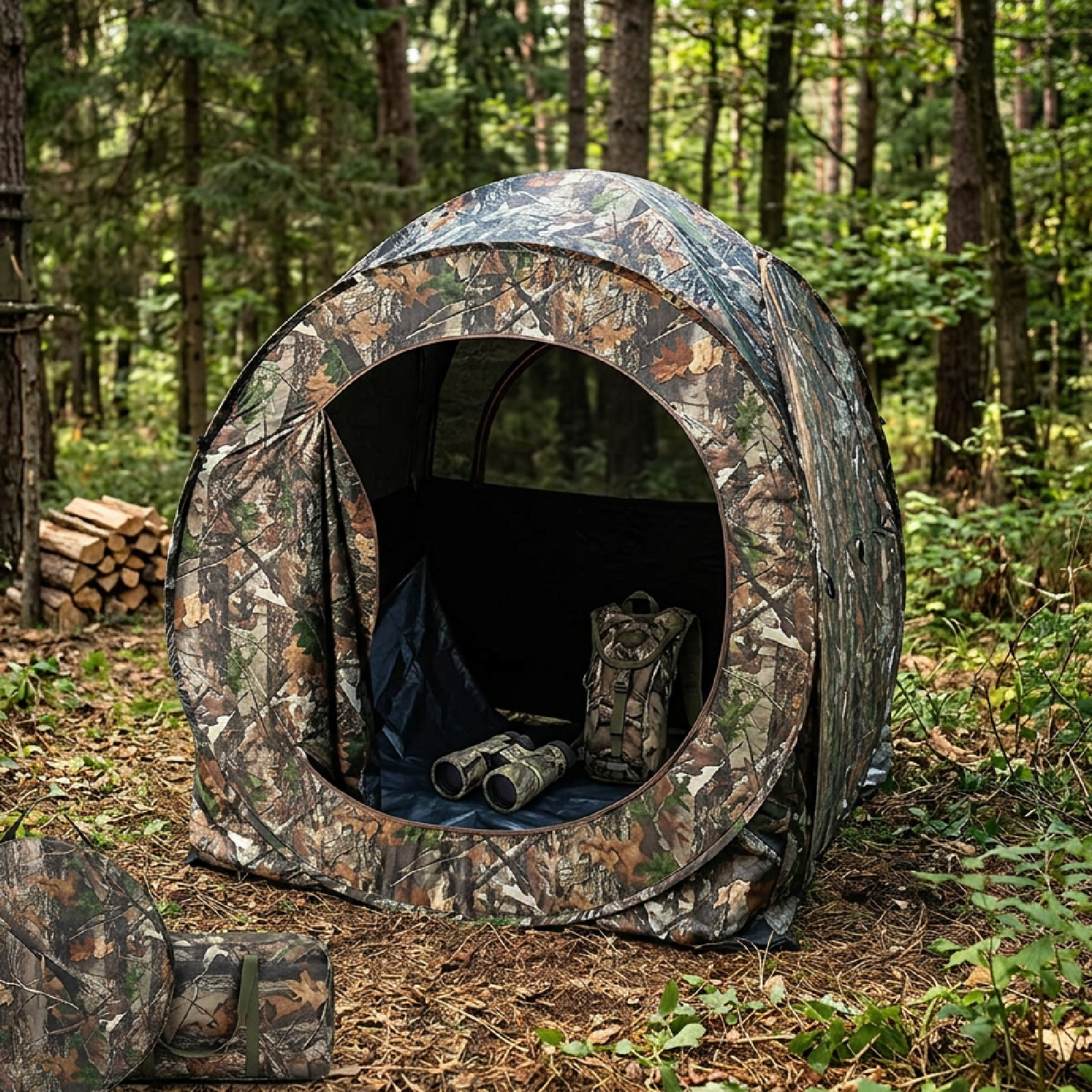 Hunting & Outdoor Supplies Photos - Camouflage Pop-Up Hunting Blind Ground Shelter