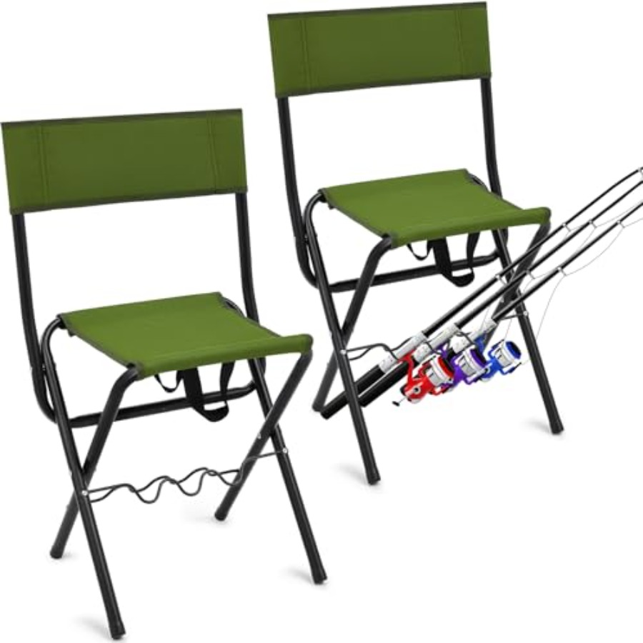 Hunting And Fishing Outdoor Chairs - 2 Pcs Summer Folding Fishing Chair
