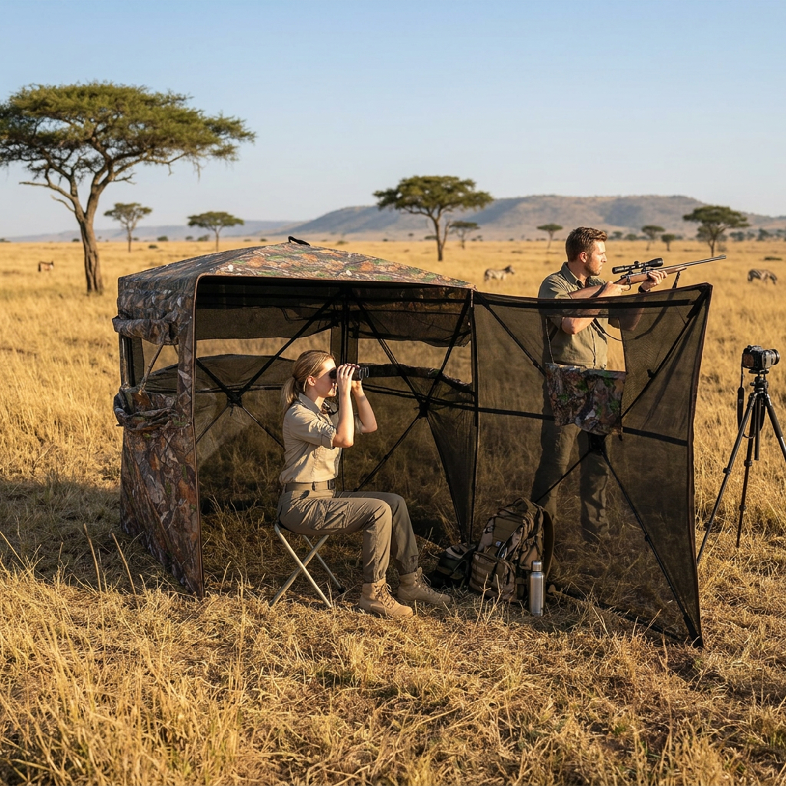 Hunting & Outdoor Supplies Photos - Camouflage Pop-Up Hunting Blind Easy Setup
