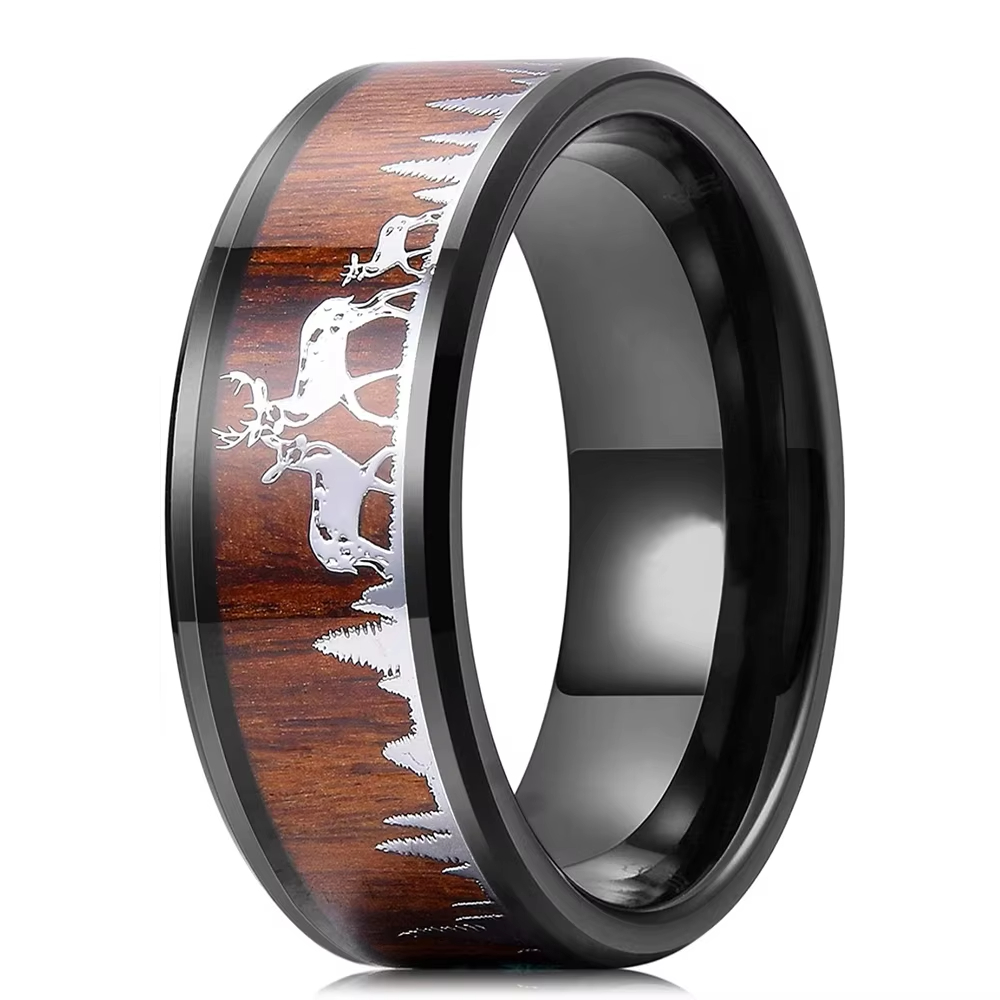 Wildman Hunting & Outdoor Robertson - Fashion 8mm Koa Wood Inlay Deer