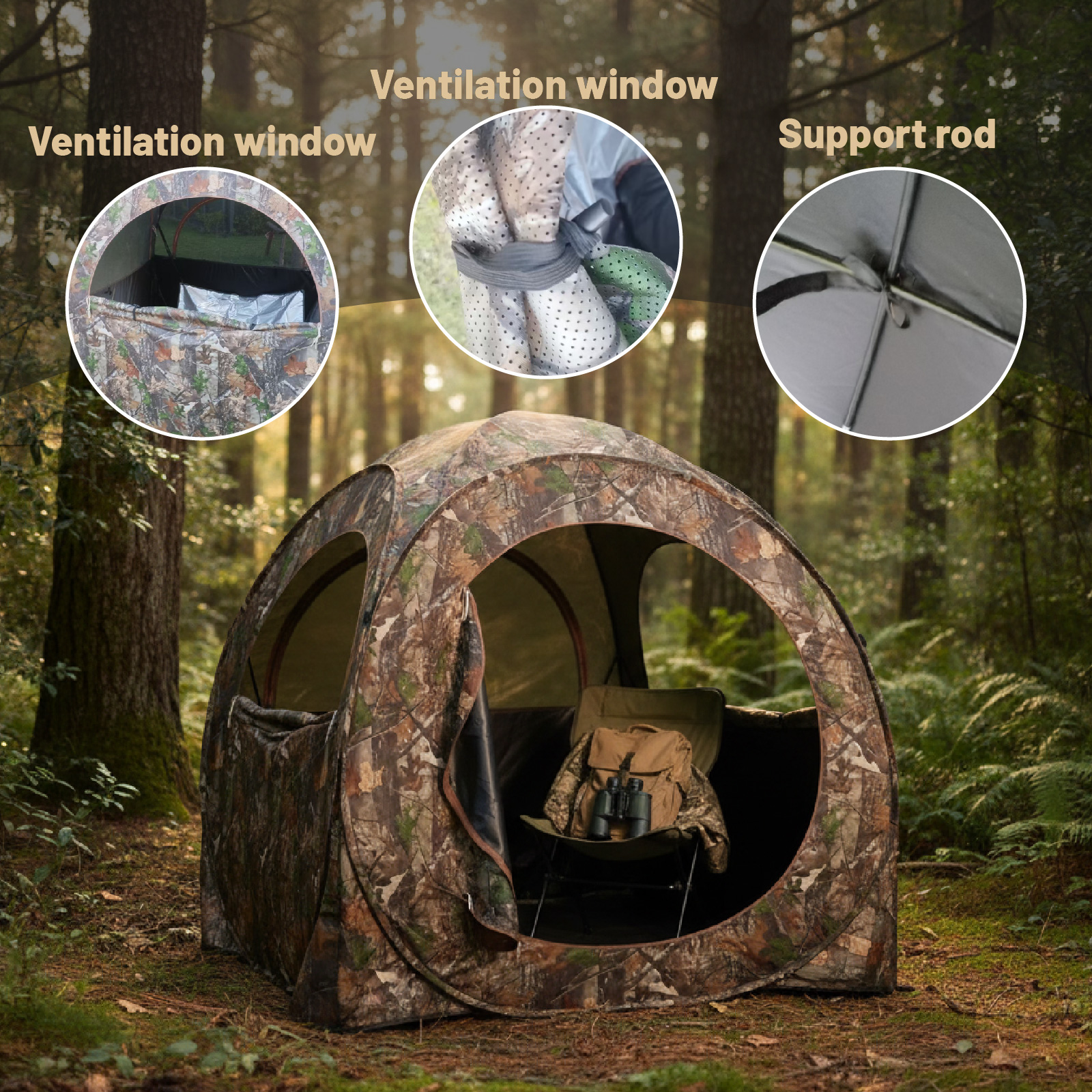 Camouflage Pop-Up Hunting Blin – Hunting & Outdoor Supplies Photos Bewertung und Preis