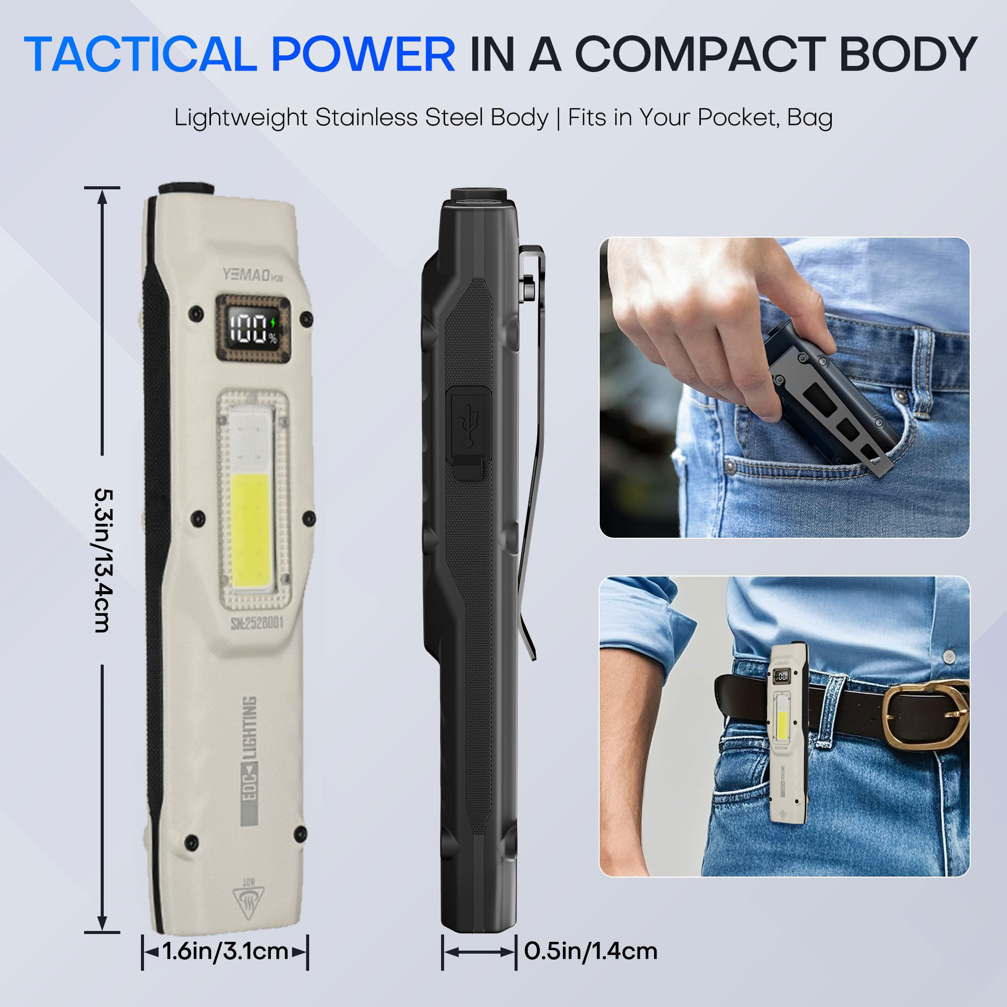 Portable 880LM YEMAO M28 Ultra – Tactical Flashlight Rechargeable Bewertung und Preis