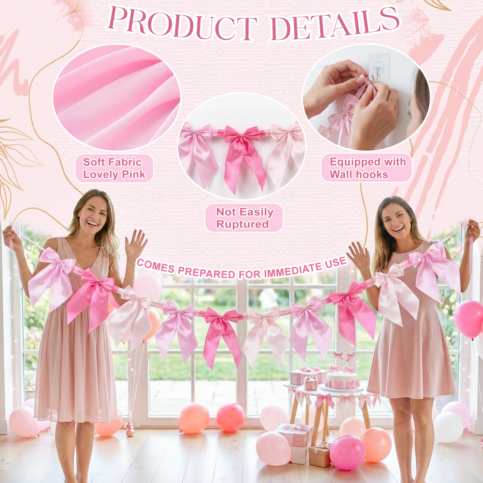 8FT 1 String of 10 Pcs Pink Bo – Bow Stringer Tool Bewertung und Preis