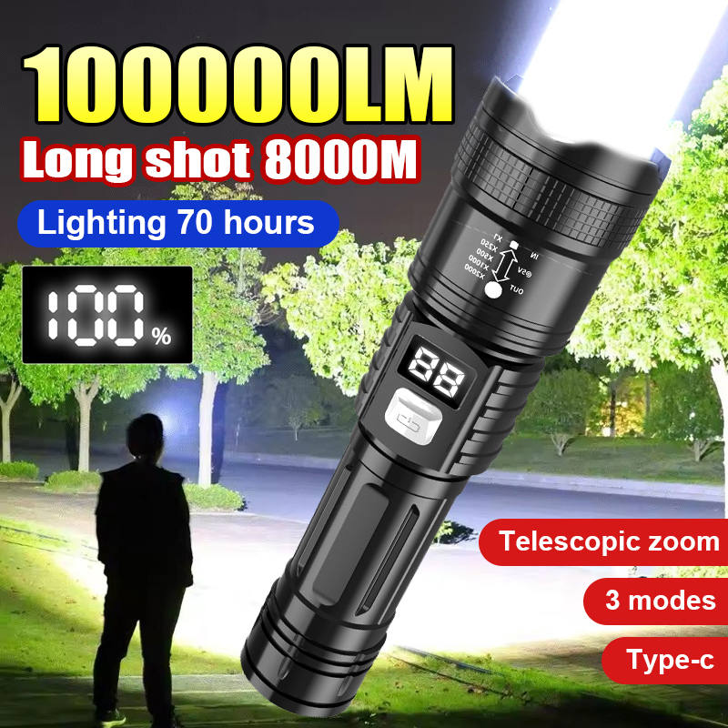 100000LM Super Bright Led Flas – Tactical Flashlight Rechargeable Bewertung und Preis