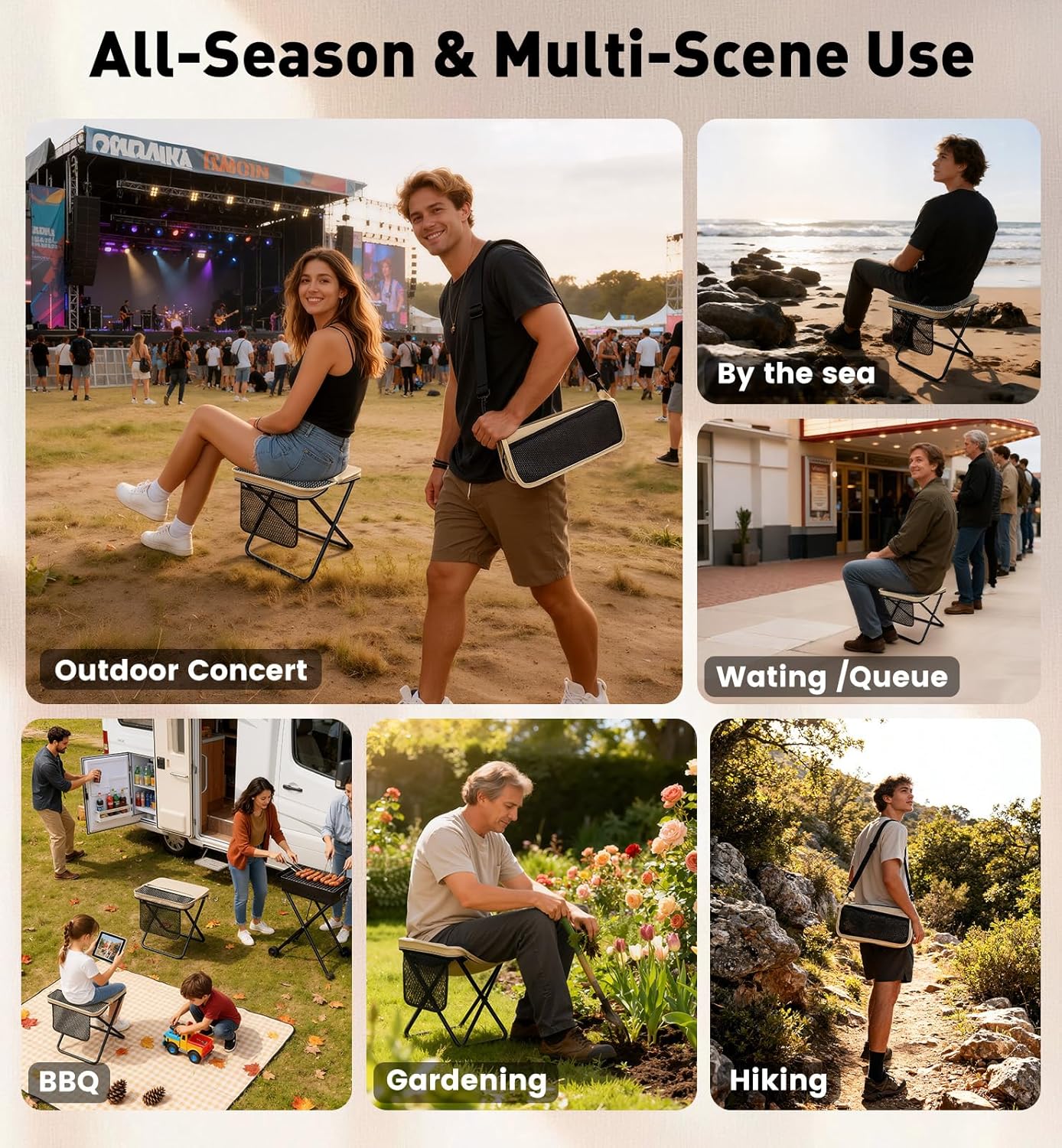 2 Pack Portable Folding Stools – Hunting And Fishing Outdoor Chairs Bewertung und Preis