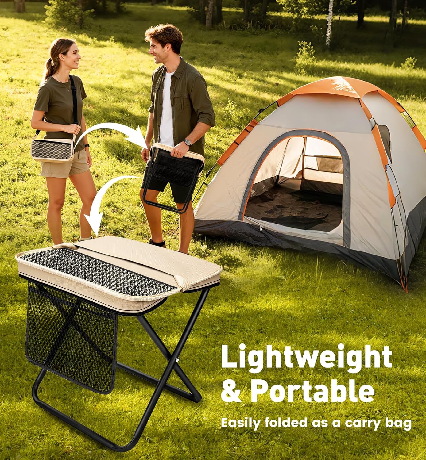 2 Pack Portable Folding Stools – Hunting And Fishing Outdoor Chairs Bewertung und Preis