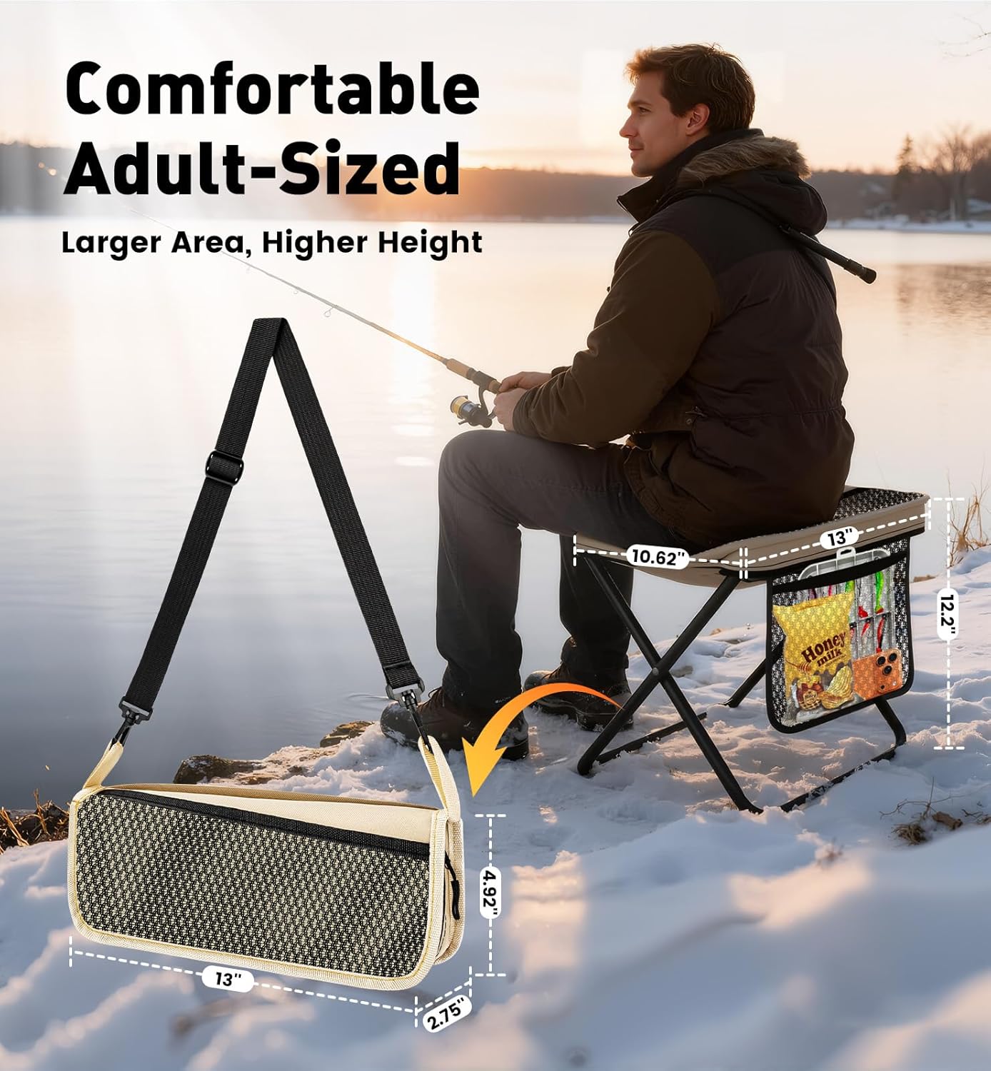 2 Pack Portable Folding Stools – Hunting And Fishing Outdoor Chairs Bewertung und Preis