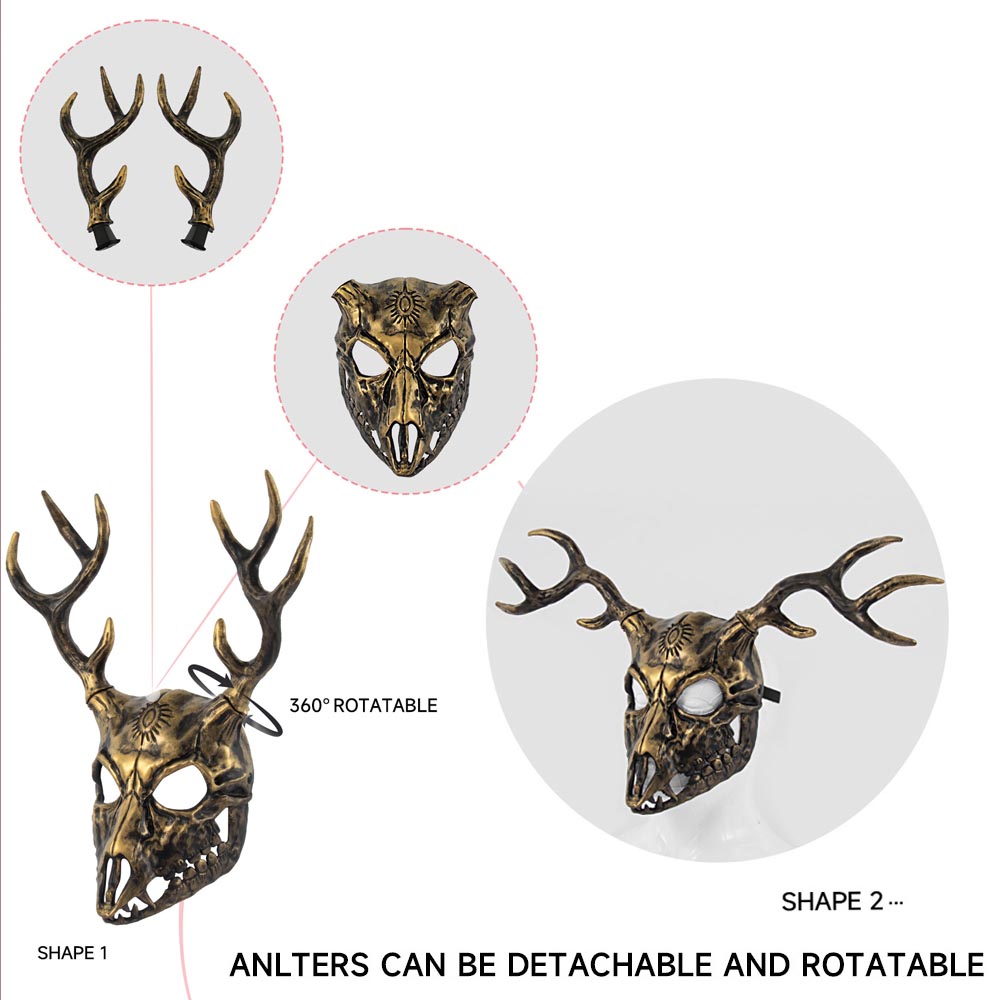 Wendigo Elk Mask Headpiece Cos – Elk Bugle Call Bewertung und Preis