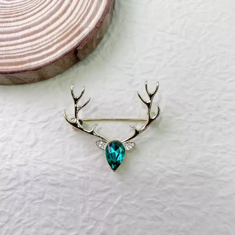 Cute Crystal Elk Horn Brooches – Elk Bugle Call Bewertung und Preis