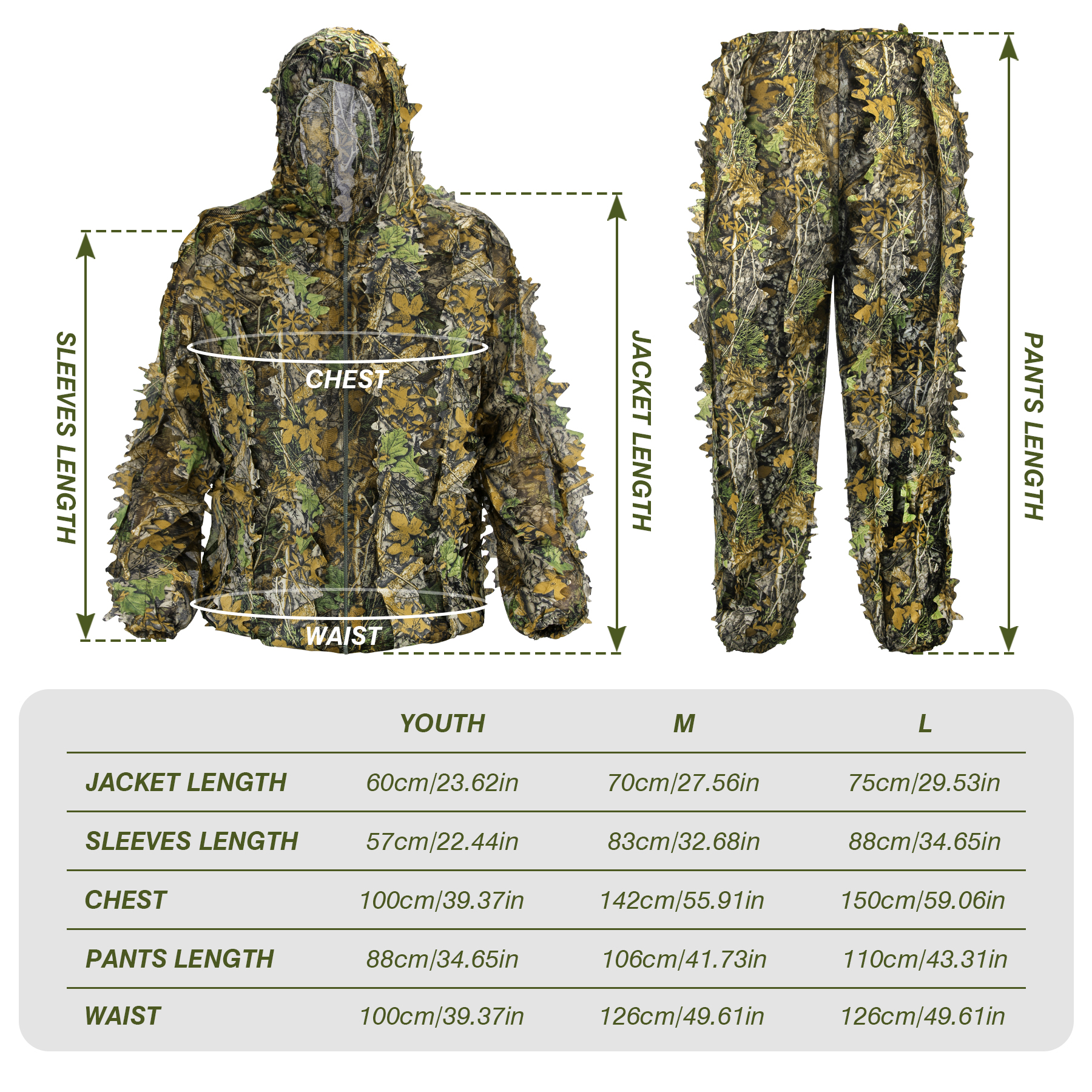 3D Camo Leaf Ghillie Suit Brea – Hunting Outdoor Watch Bewertung und Preis