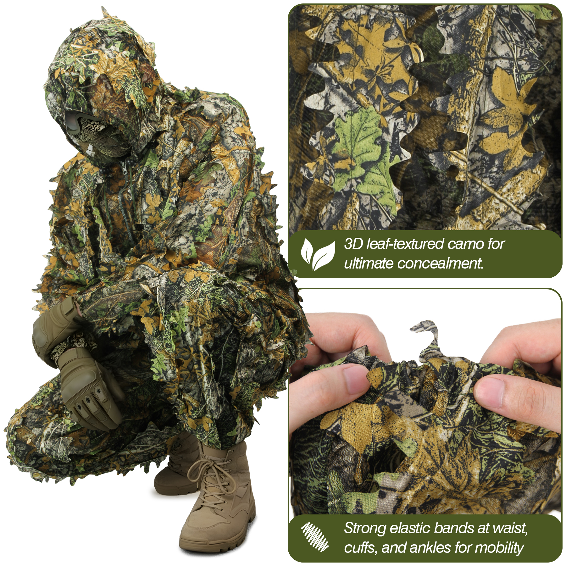 3D Camo Leaf Ghillie Suit Brea – Hunting Outdoor Watch Bewertung und Preis