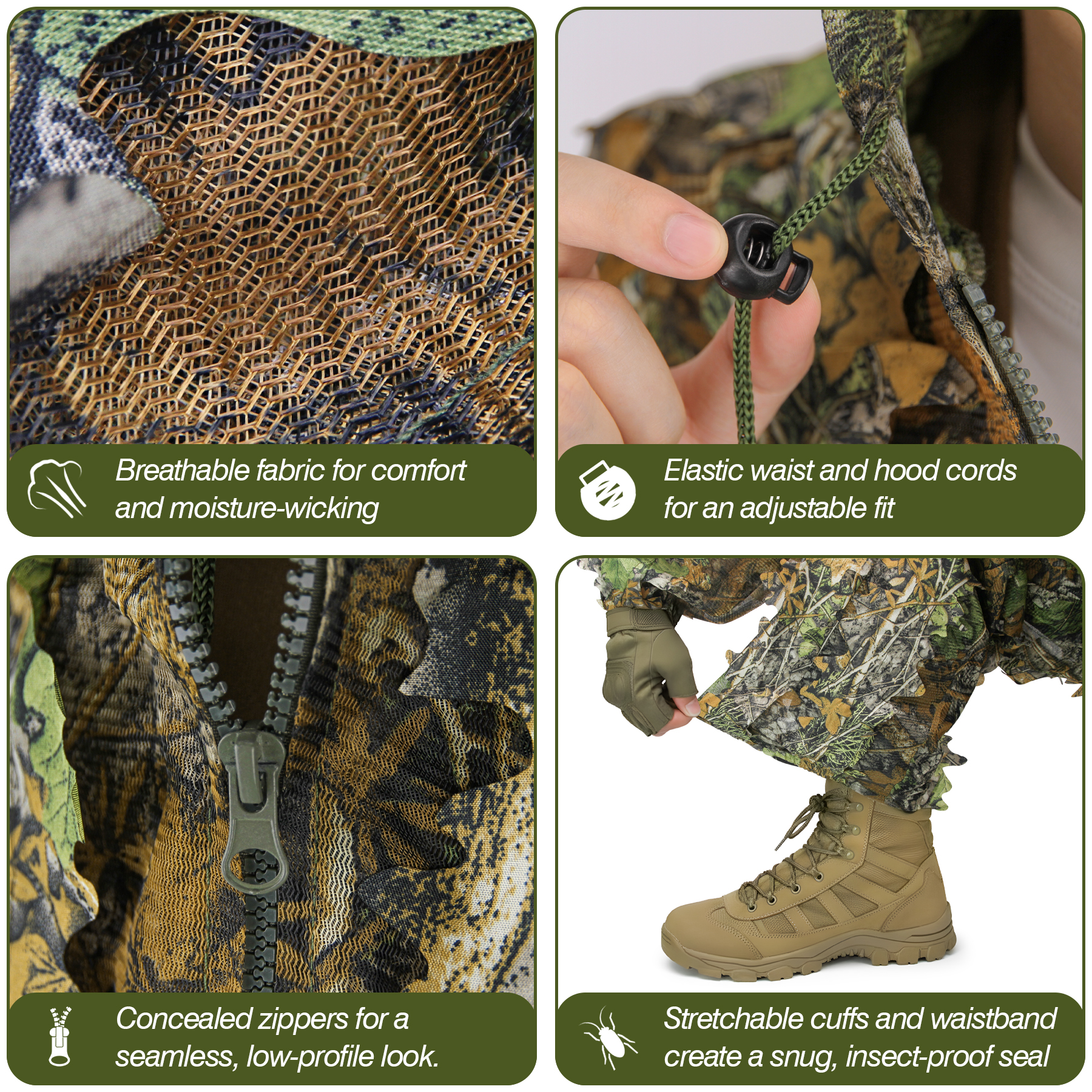 3D Camo Leaf Ghillie Suit Brea – Hunting Outdoor Watch Bewertung und Preis