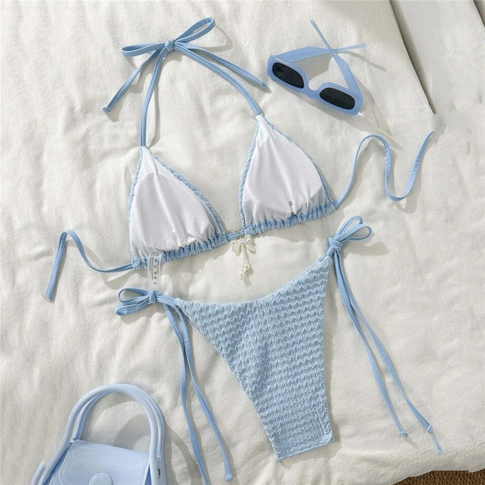 Sky Blue Bead Bow Swimwear Hal – Bow Stringer Tool Bewertung und Preis